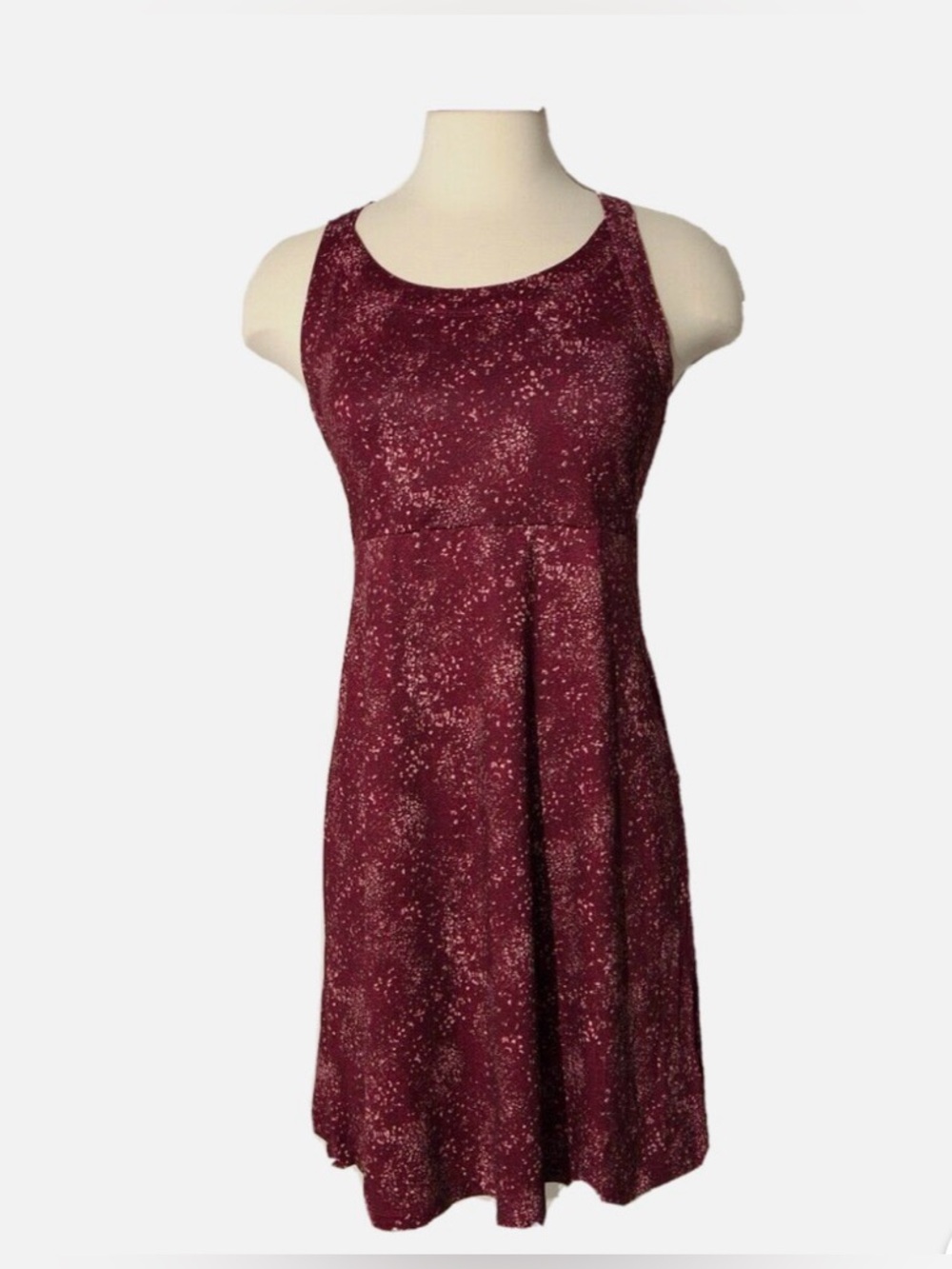 COLUMBIA women’s burgundy printed sleeveless COLD BAY dress small